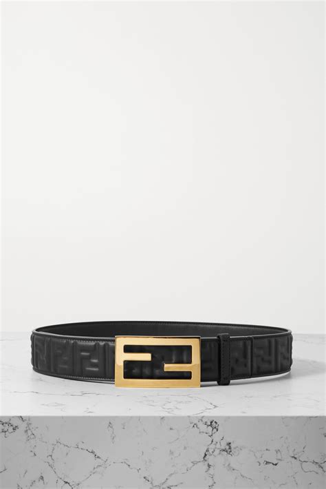 fendi embossed leather belt.